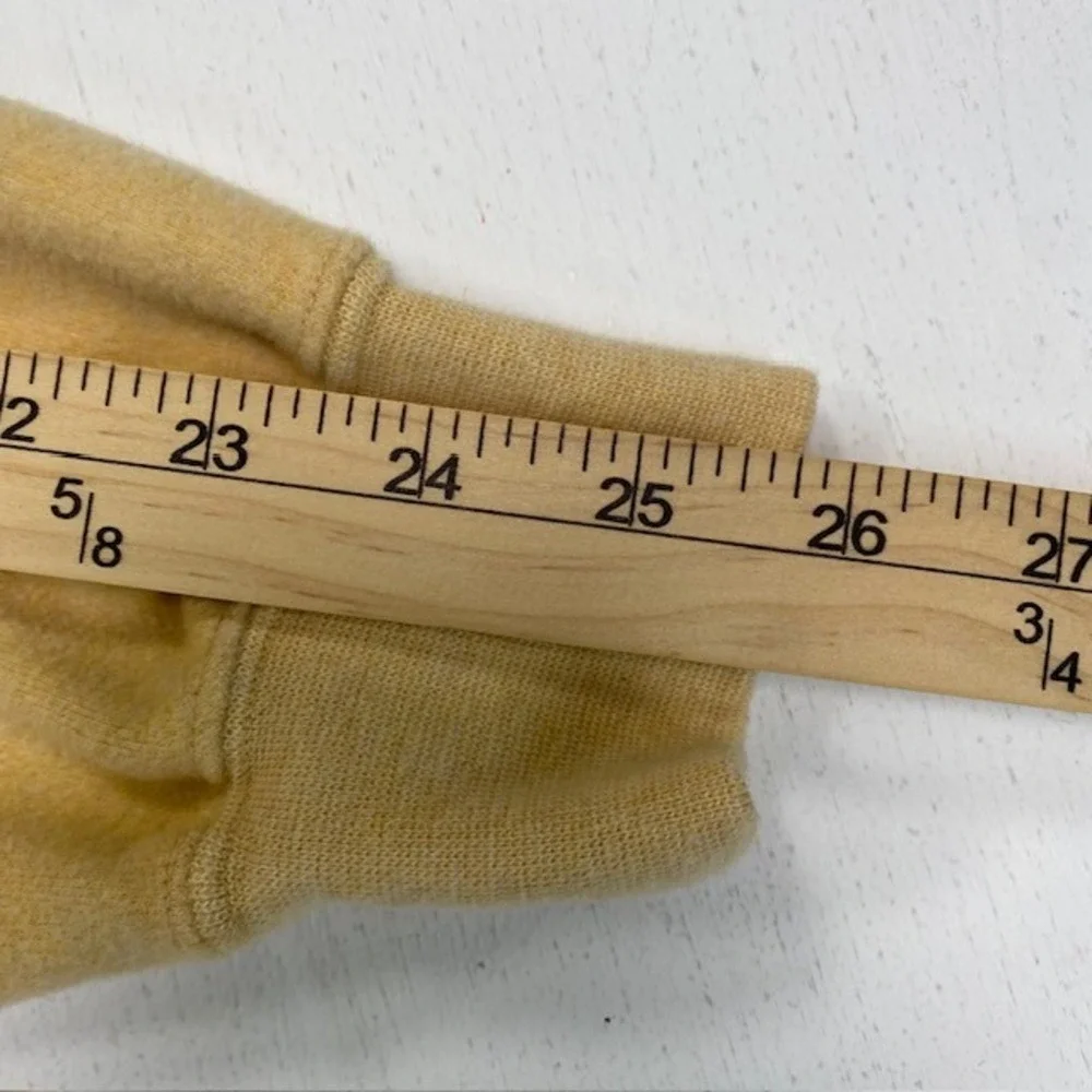 Peter Millar Mens Yellow Cotton 1/4 Zip Pullover Sweater Large Mock Neck Vintage